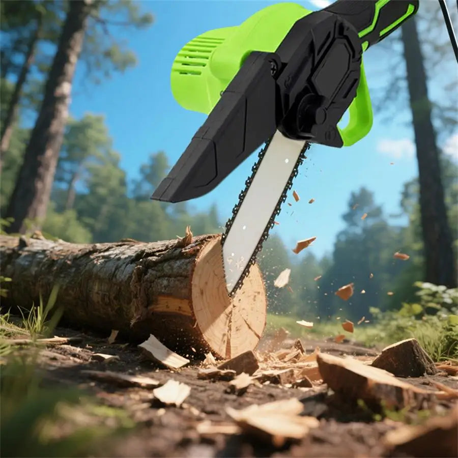 Mini 6-Inch Cordless Electric Chainsaw | Lightweight Handheld Pruning & Wood Cutting Saw