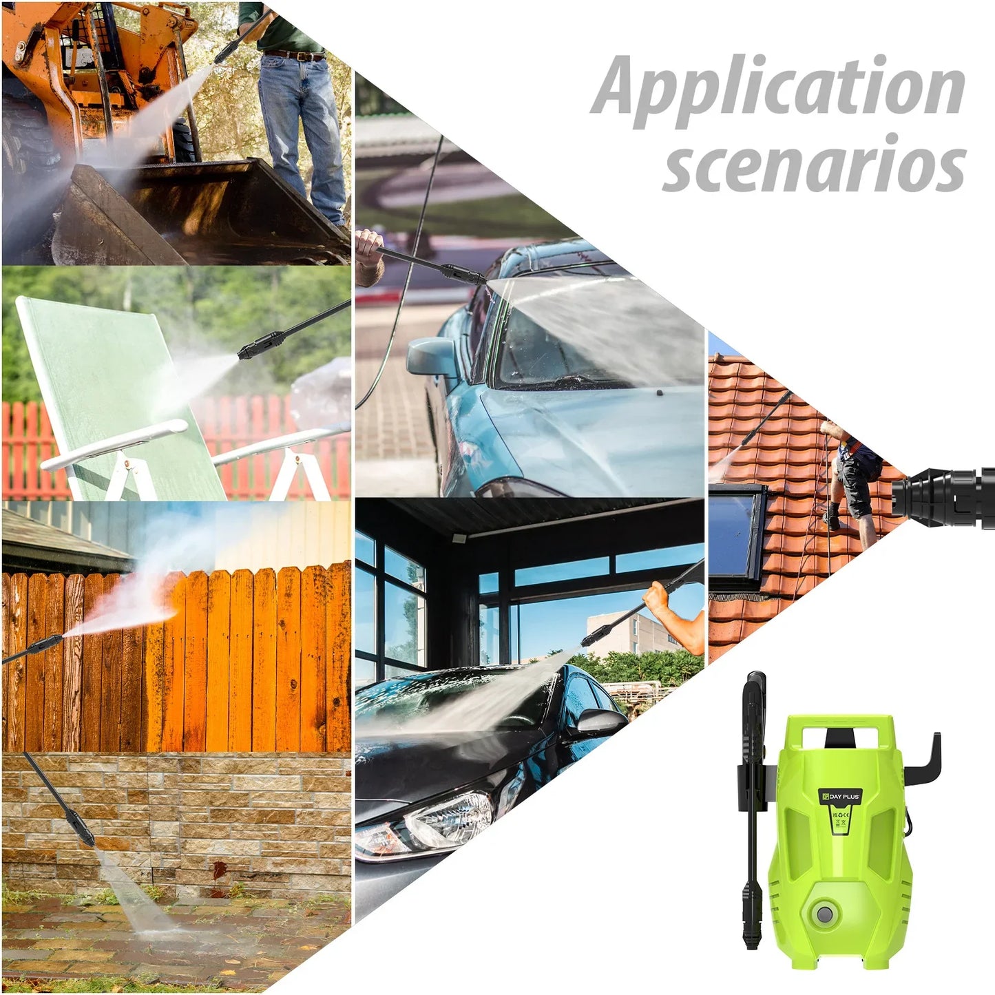 1600W Electric Pressure Washer | Compact High-Power Cleaner for Car, Patio & Home