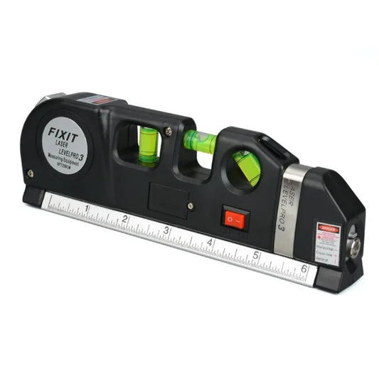 3-in-1 Laser Level with Tape Measure | Horizontal, Vertical & Cross Line Precision Tool