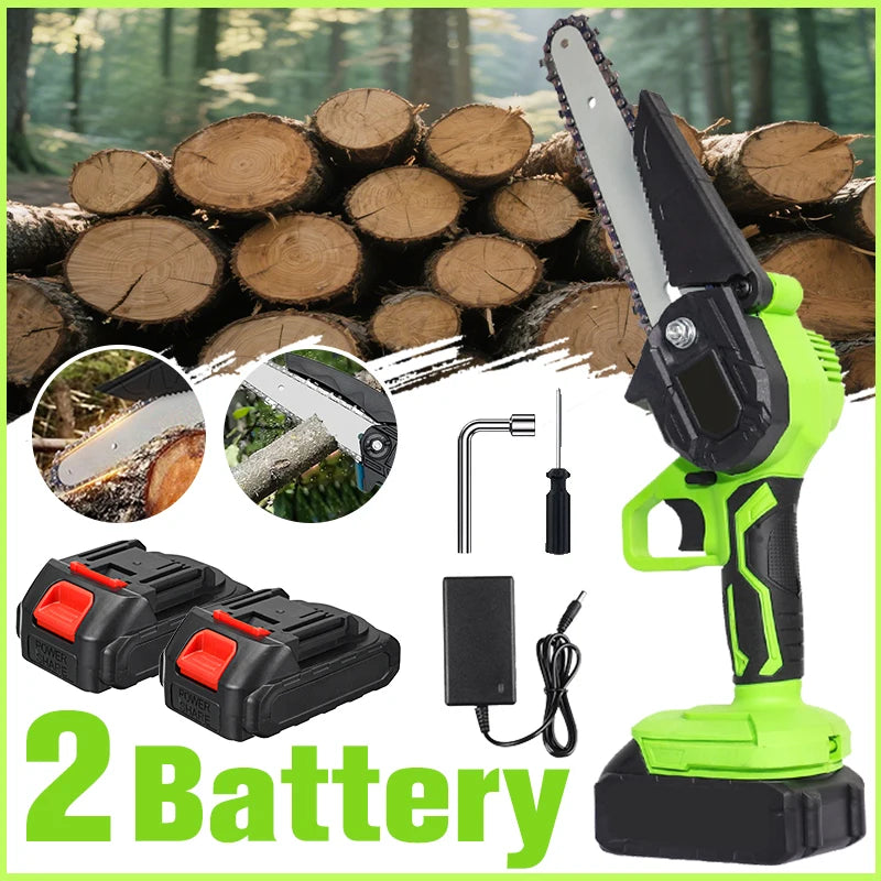 Mini 6-Inch Cordless Electric Chainsaw | Lightweight Handheld Pruning & Wood Cutting Saw