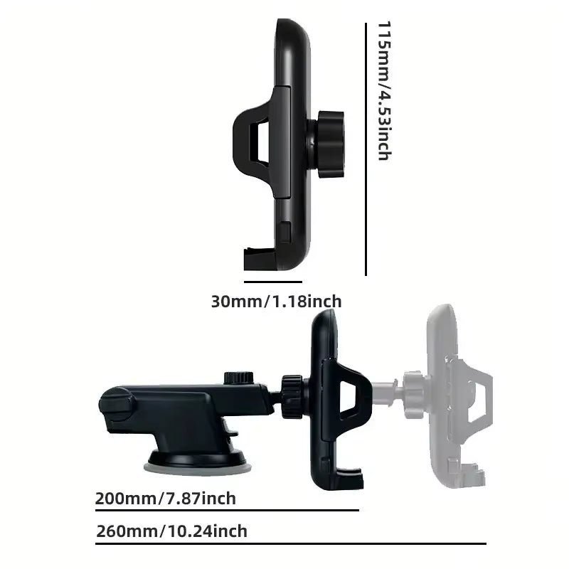Universal Sucker Car Phone Holder | 360° Windshield & Dashboard Mount Bracket for Smartphones