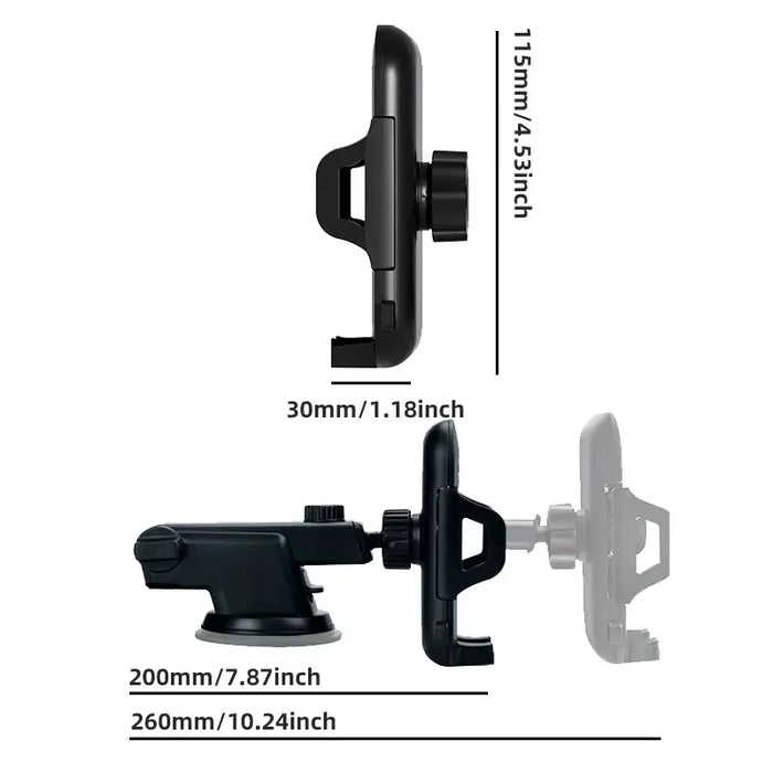 Universal Sucker Car Phone Holder | 360° Windshield & Dashboard Mount Bracket for Smartphones