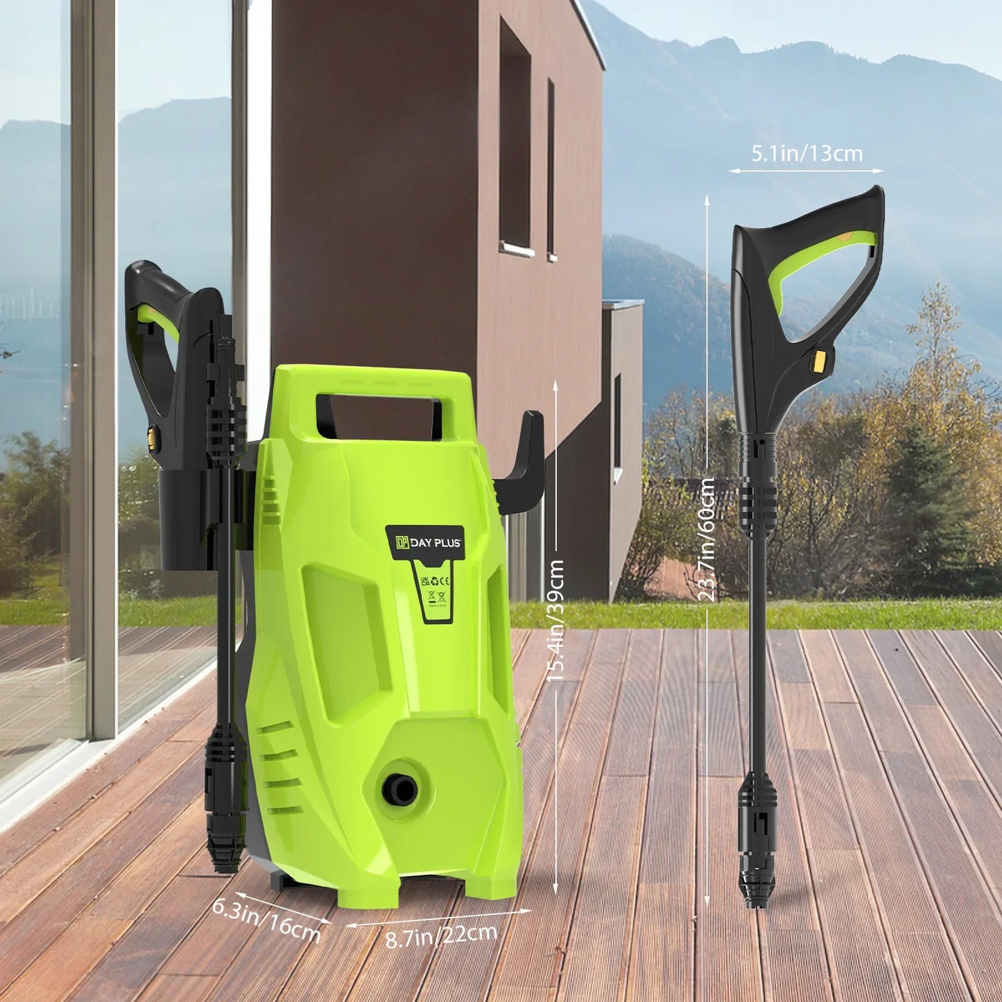 1600W Electric Pressure Washer | Compact High-Power Cleaner for Car, Patio & Home