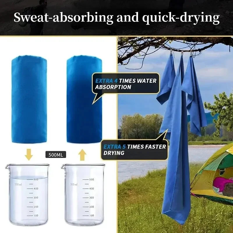 Quick-Drying Microfiber Sports Towel | Ultra-Absorbent Gym, Fitness & Travel Towel for Swimming, Camping, and Outdoor Use