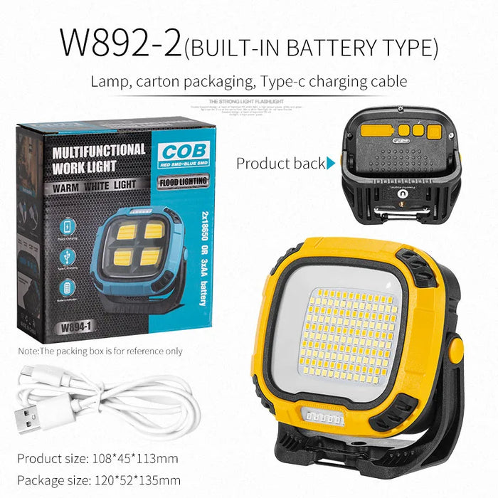 Portable LED Spotlight Lantern | Rechargeable, Magnetic & Multi-Mode Work Light