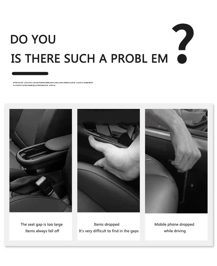 Car Seat Gap Filler Organizer Waterproof Car Seat Gap Plug Strip with 2 Grooves Seat Gap Auto Interior Storage