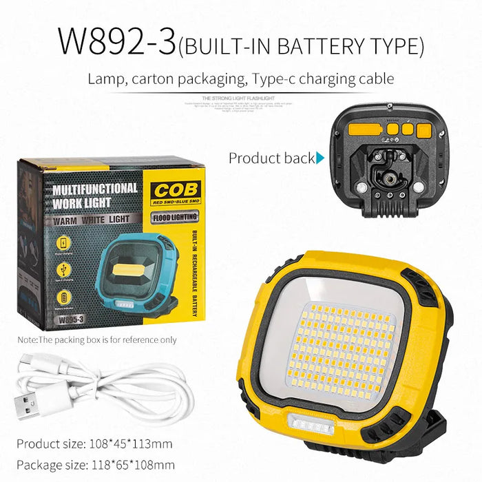 Portable LED Spotlight Lantern | Rechargeable, Magnetic & Multi-Mode Work Light