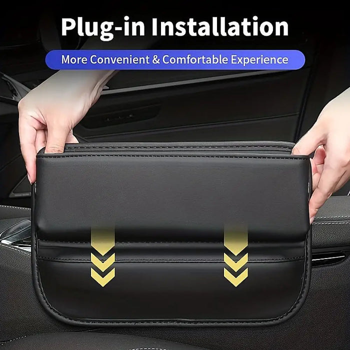 Universal Leather Car Seat Gap Organizer | Side Pocket Console Storage Box for Car Interior Accessories