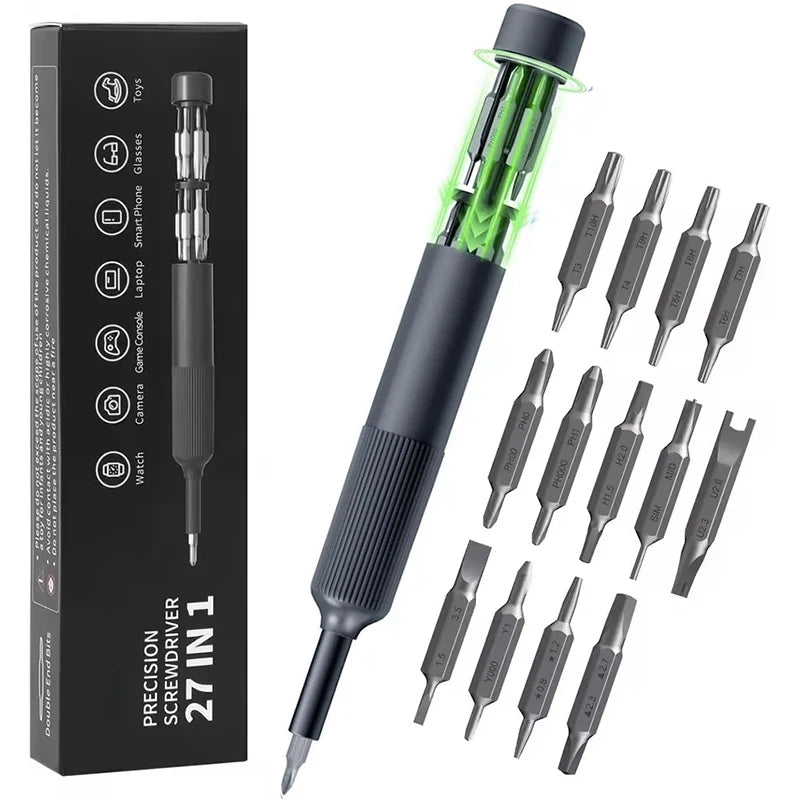 27-in-1 Precision Magnetic Screwdriver Set | Compact Pen-Style Repair Tool