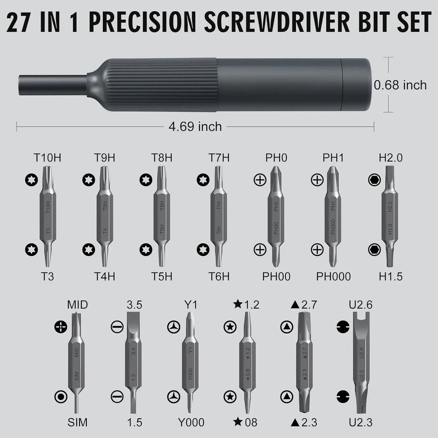 27-in-1 Precision Magnetic Screwdriver Set | Compact Pen-Style Repair Tool