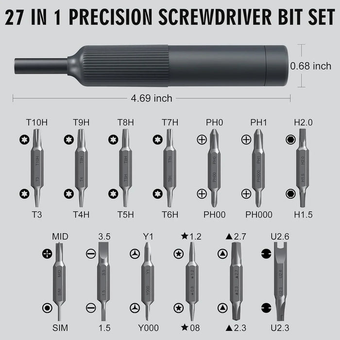 27-in-1 Precision Magnetic Screwdriver Set | Compact Pen-Style Repair Tool