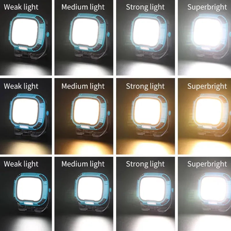 Portable LED Spotlight Lantern | Rechargeable, Magnetic & Multi-Mode Work Light