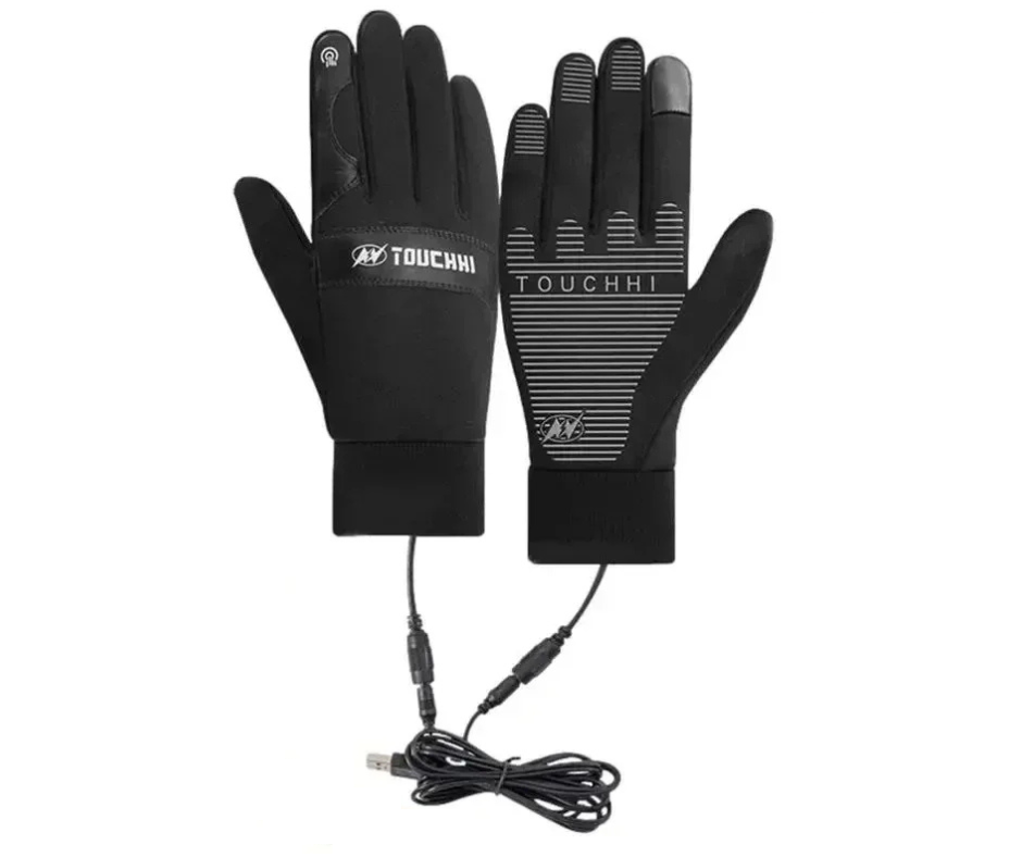 USB Heated Gloves – Waterproof Touchscreen Thermal Winter Gloves for Outdoor Work, Skiing, and Motorcycle Riding
