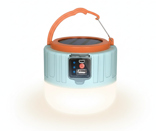 Portable Solar Camping Lantern with Remote Control | LED Rechargeable Power Bank Light – Waterproof Tent Lamp for Outdoor, Hiking & Emergency